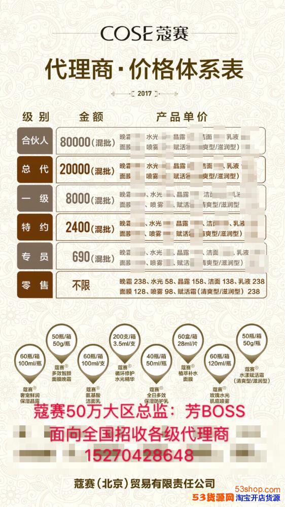 百品可最新代理報價表全覽